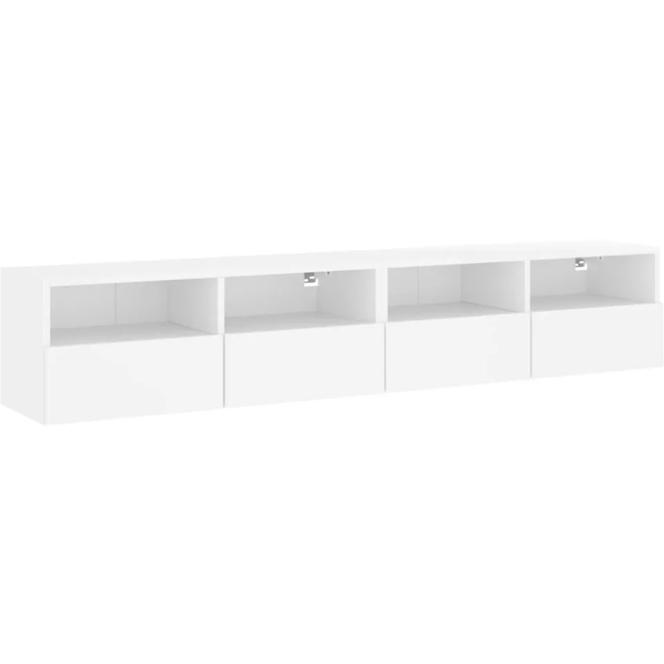 vidaXL Tv-wandmeubels 2 st 80x30x30 cm bewerkt hout wit