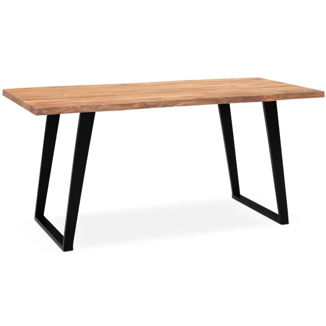 Cosmo Casa Eettafel - Massief acaciahout - IJzeren onderstel - 120 x 60 x 76 cm Bruin