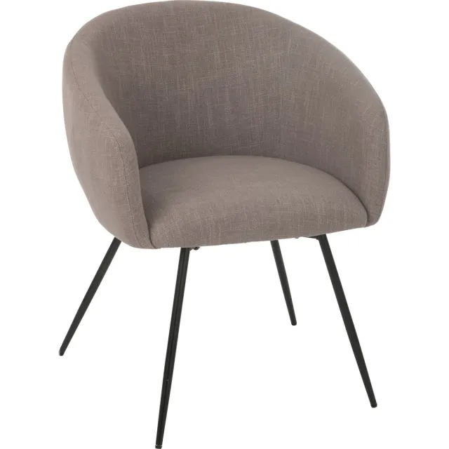 J-Line stoel Wales - staal/schuim - taupe Grijs