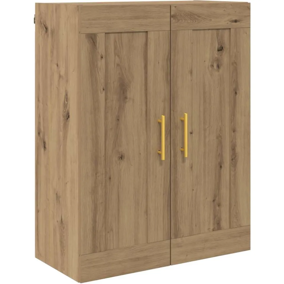 vidaXL Wandkast Artisan Eiken 69,5 x 34 x 90 cm Bewerkt hout, foto 3