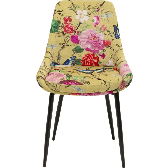 Kare Design Stoel East Side Flower Fever geel Kare Design