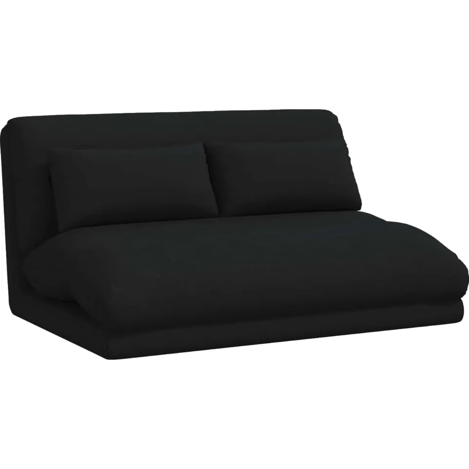 vidaXL Verstelbare vlo stoelen Zwart Stof