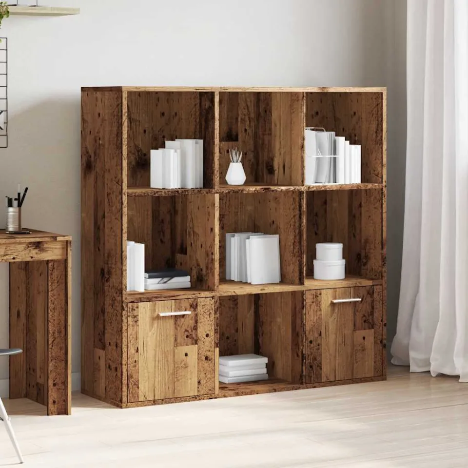 vidaXL Boekenkast 98x29x97,5 cm bewerkt hout oud houtkleurig bruin, foto 2