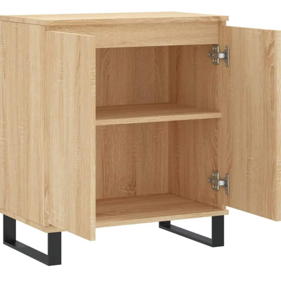 vidaXL Dressoir 60x35x70 cm bewerkt hout sonoma eikenkleurig, foto 4