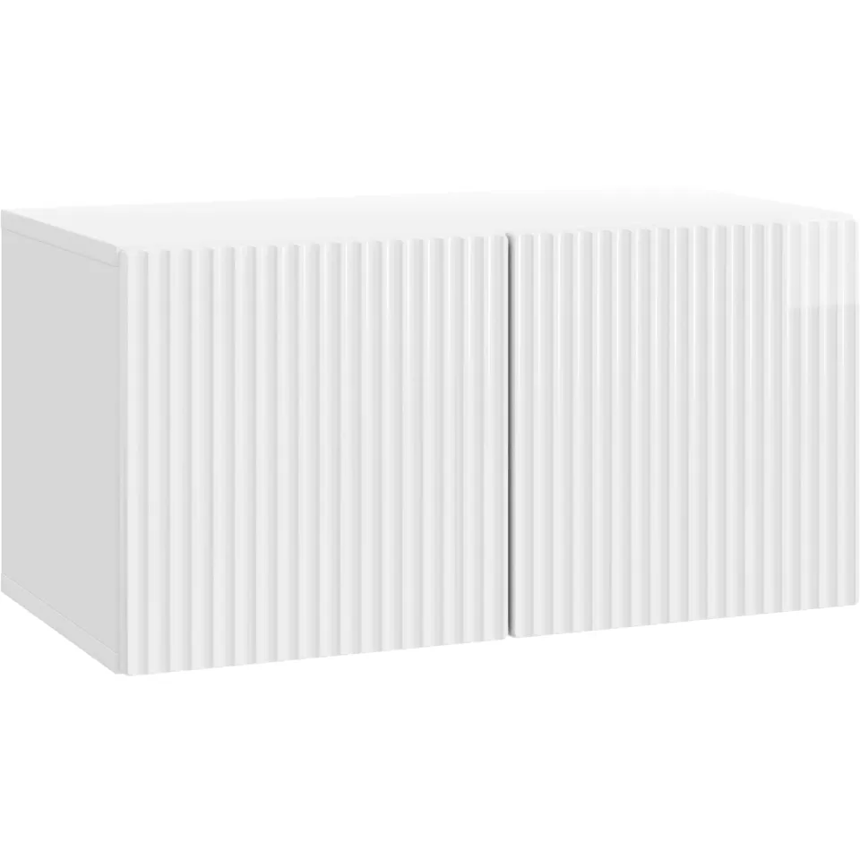 vidaXL Wandbeugel TV-kast 59,5 x 31 x 30 cm Hoogglans Wit Bewerkt hout, foto 3