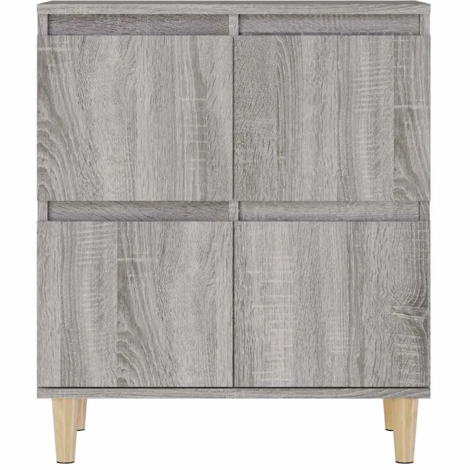 vidaXL Dressoir 60x35x70 cm bewerkt hout grijs sonoma eikenkleurig, foto 4