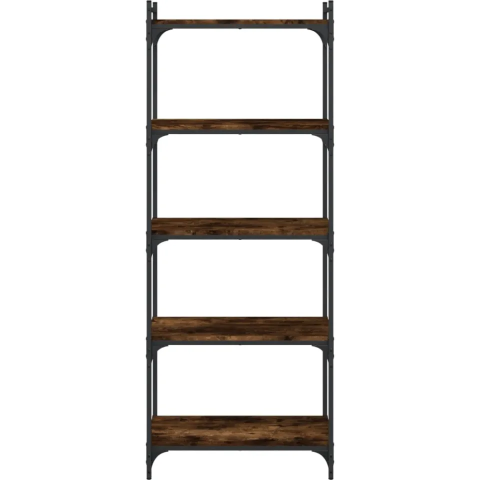 vidaXL Boekenkast 5-laags 60x30x154 cm bewerkt hout gerookt eikenkleur Bruin