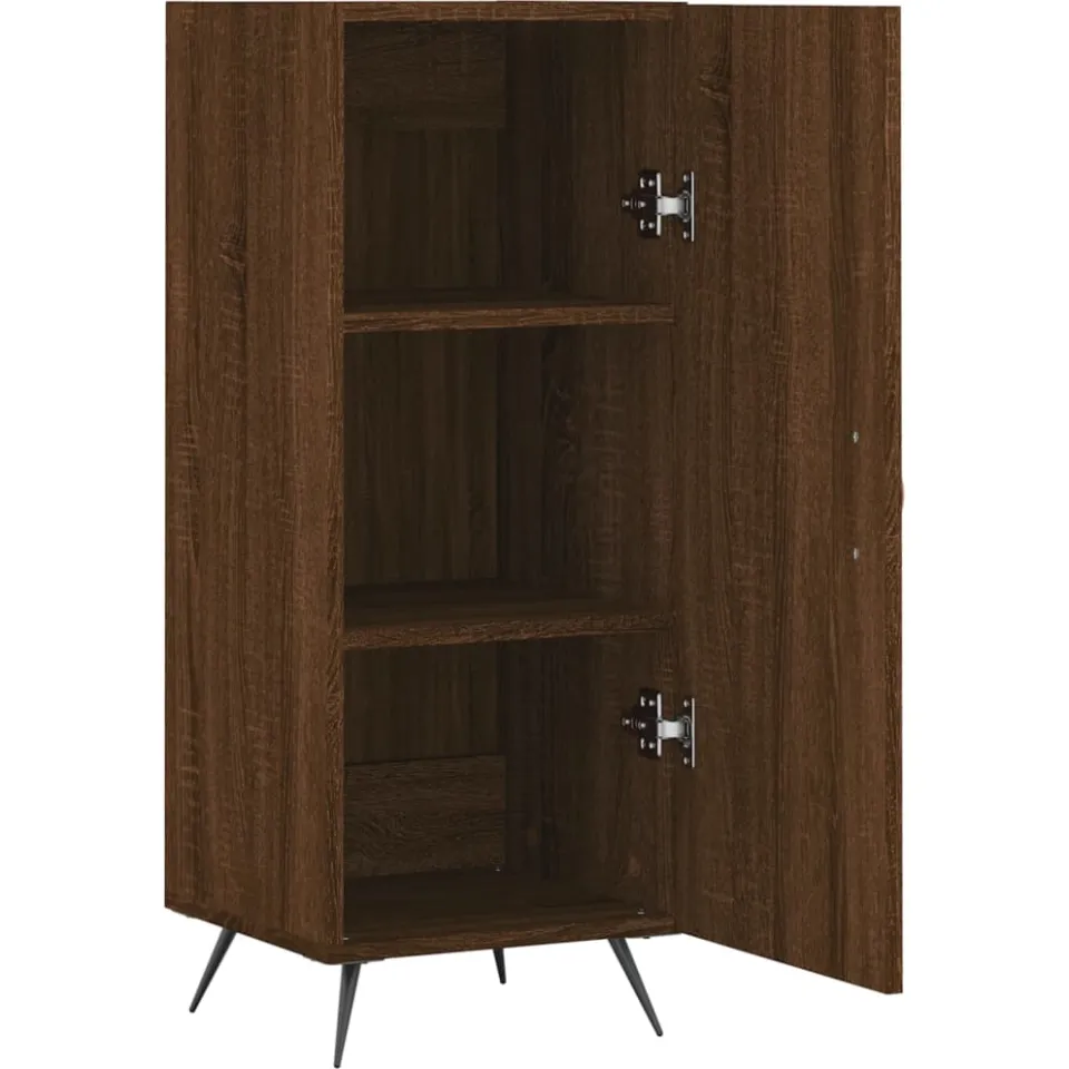 vidaXL Dressoir 34,5x34x90 cm bewerkt hout bruin eikenkleur