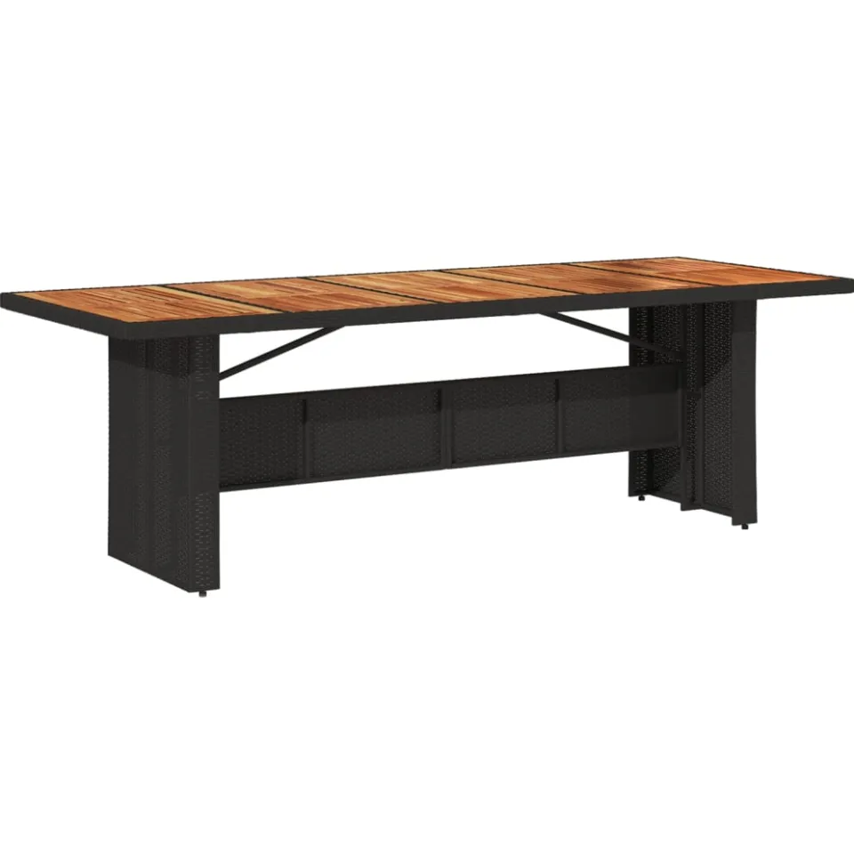 vidaXL 11-delige Tuinset met kussens poly rattan zwart, foto 3
