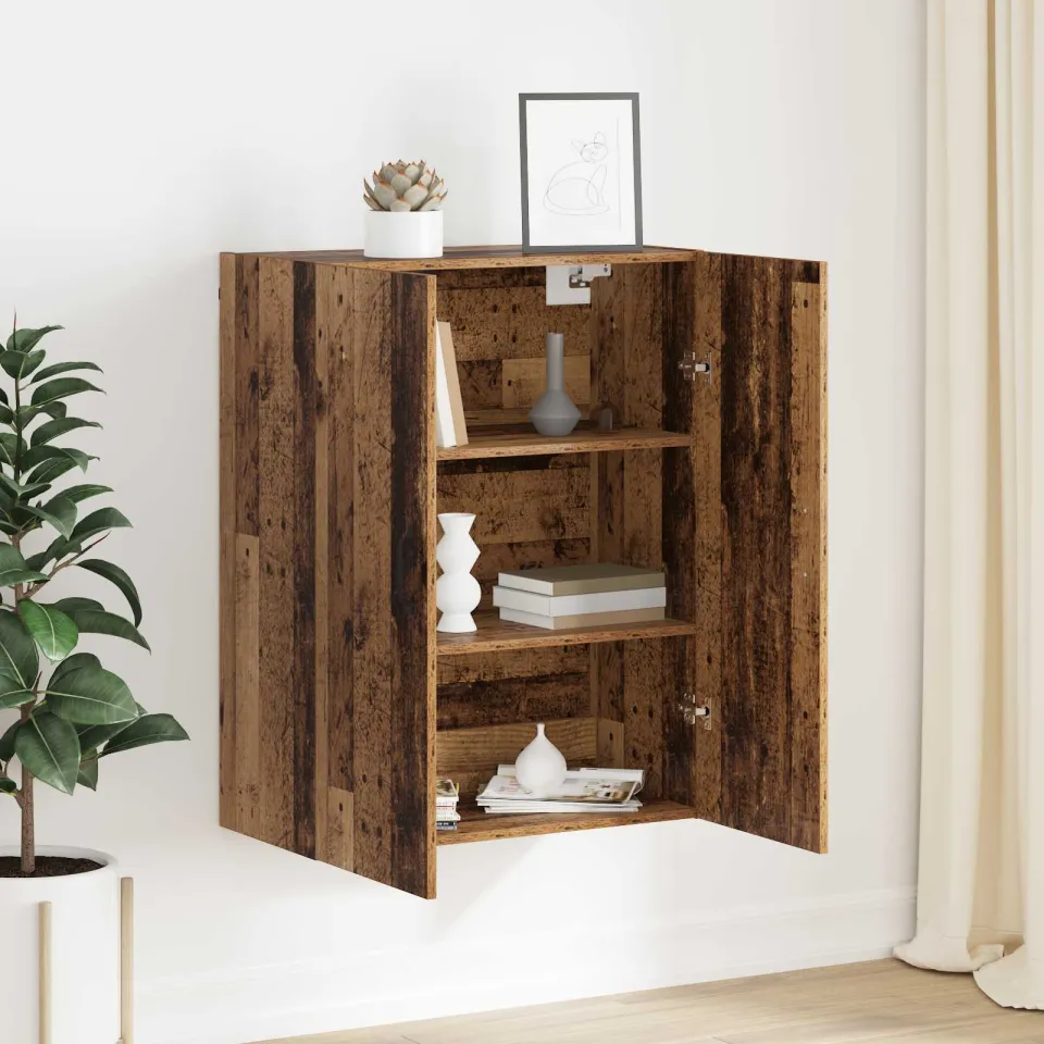 vidaXL Wandkast Oudhout 69,5 x 34 x 90 cm Bewerkt hout bruin, foto 3