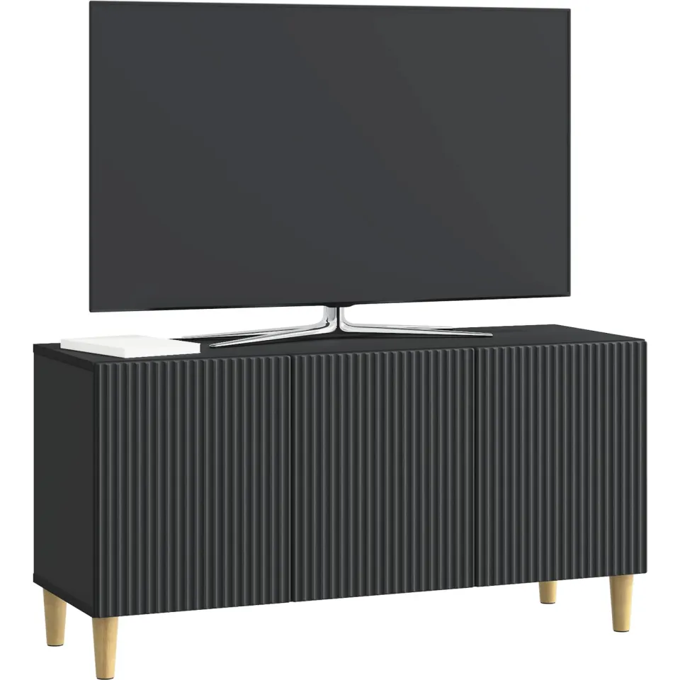 vidaXL TV-kast 99 x 34,5 x 50 cm Zwart Bewerkt hout