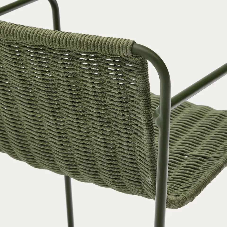 Kave Home Maurina outdoor barkruk groen, foto 8