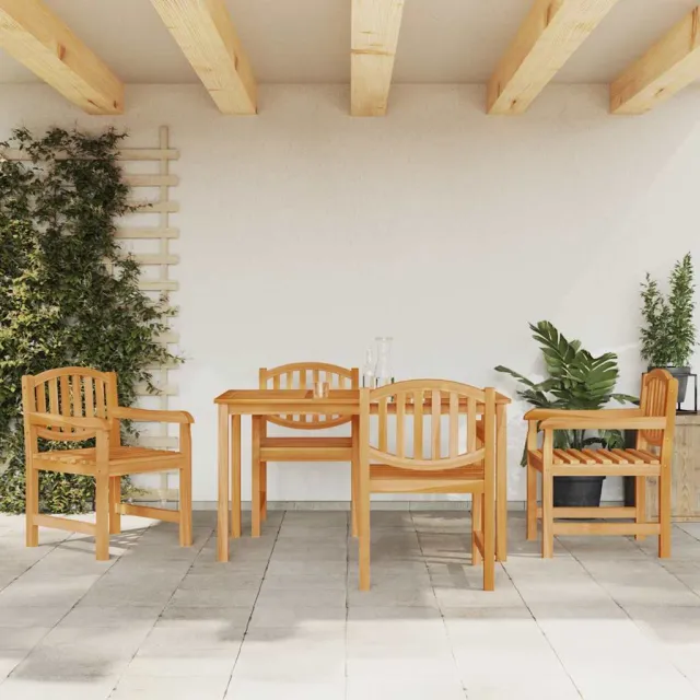 vidaXL 5-delige Tuinset massief teakhout bruin, foto 2