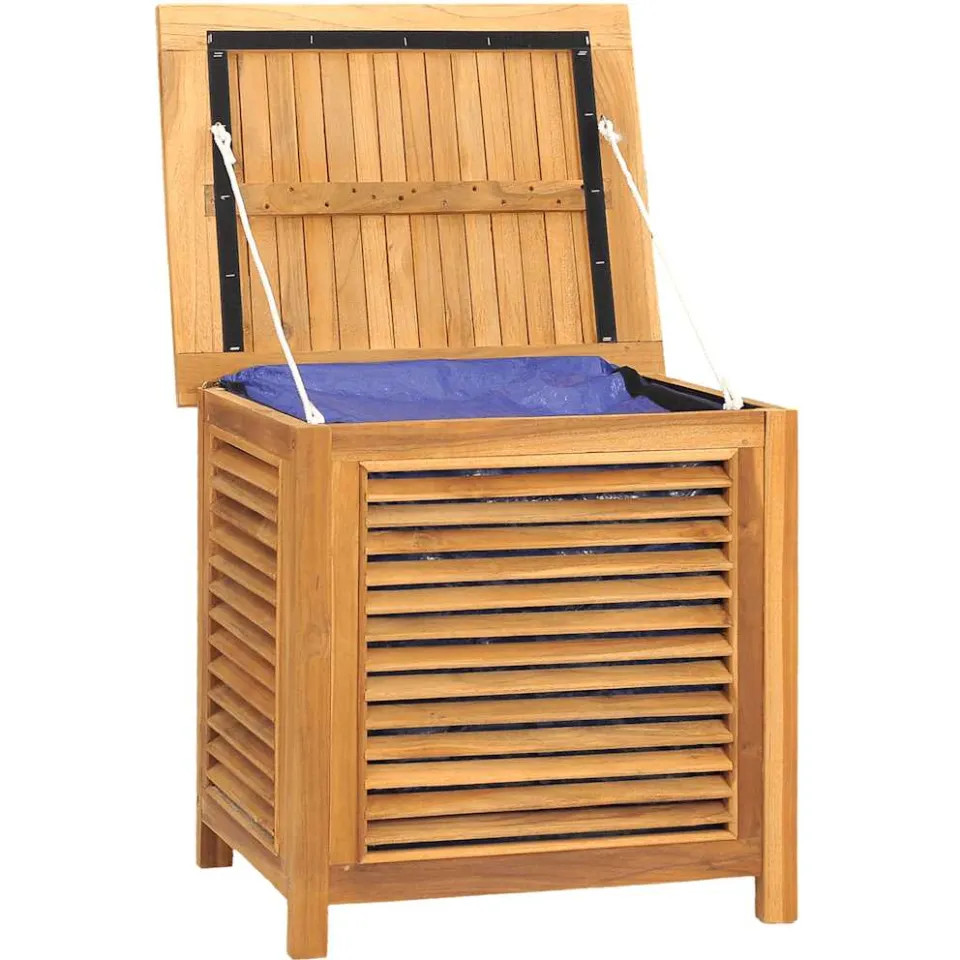 vidaXL Tuinbox met zak 60x50x58 cm massief teakhout bruin, foto 4