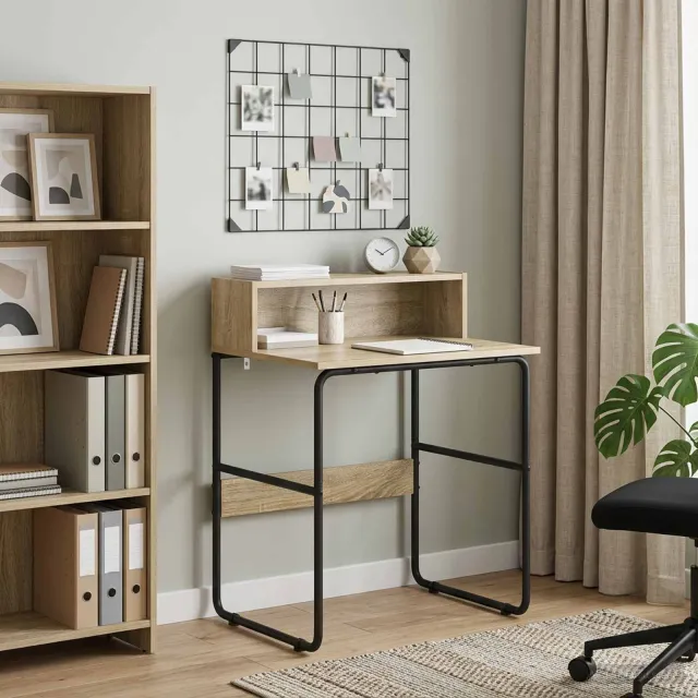 vidaXL Bureau met opbergruimte Sonoma Eiken 60 x 50 x 91 cm Bruin