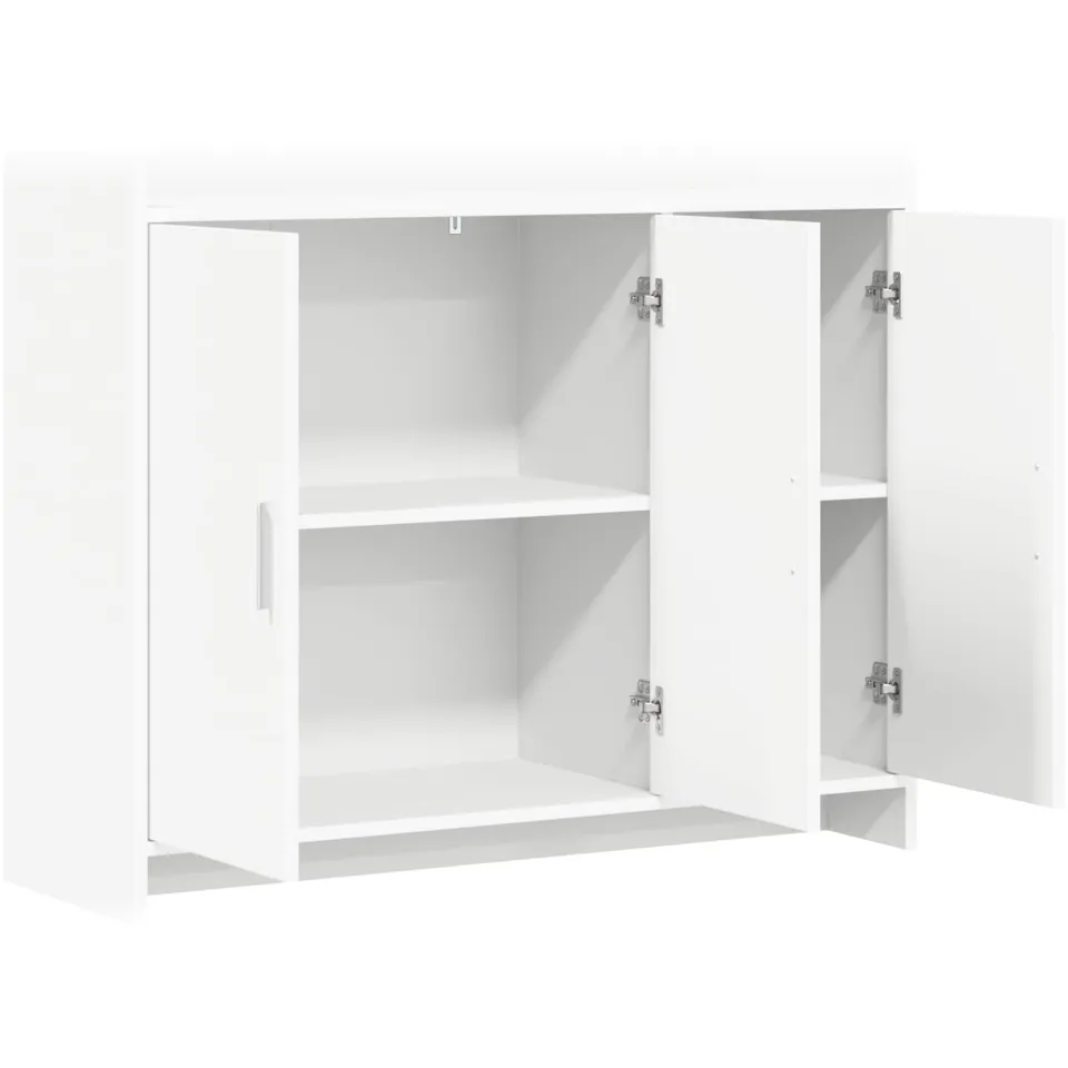 vidaXL Dressoir Wit 98,5 x 33 x 80 cm Bewerkt hout, foto 4
