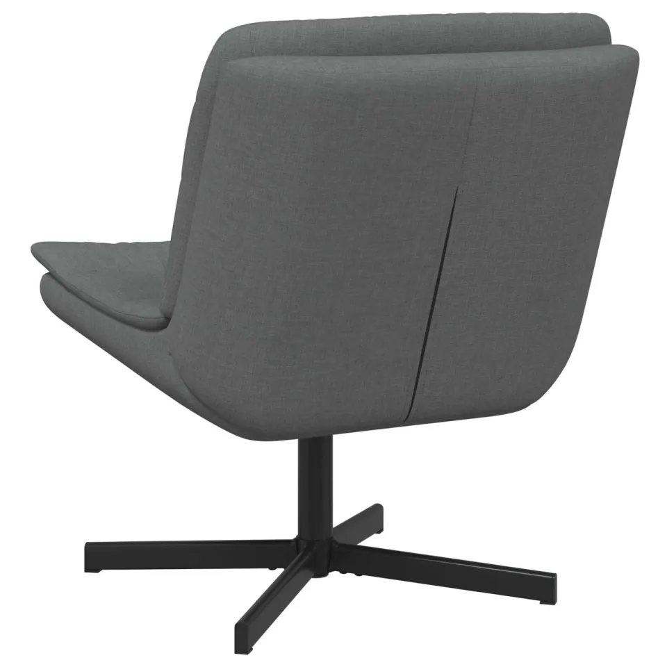 vidaXL Draaistoel Donkergrijs 63 x 75 x 76 cm Stof grijs, foto 4