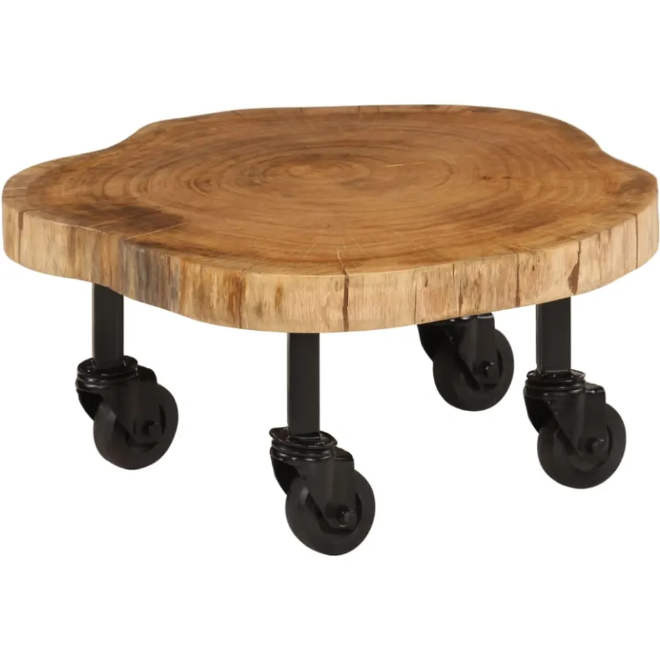 vidaXL Salontafel 60x55x25 cm massief acaciahout bruin, foto 2