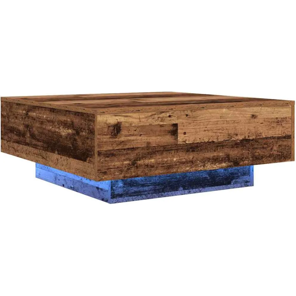vidaXL Oud Hout en Blauw 80 x 80 x 31 cm Bewerkt hout, foto 4
