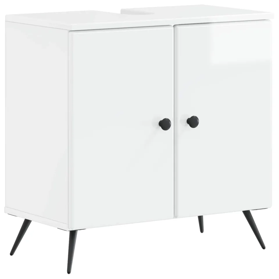 vidaXL Badkamer wastafelkast BREDA Hoogglans Wit 59,5 x 31,5 x 59 cm, foto 3
