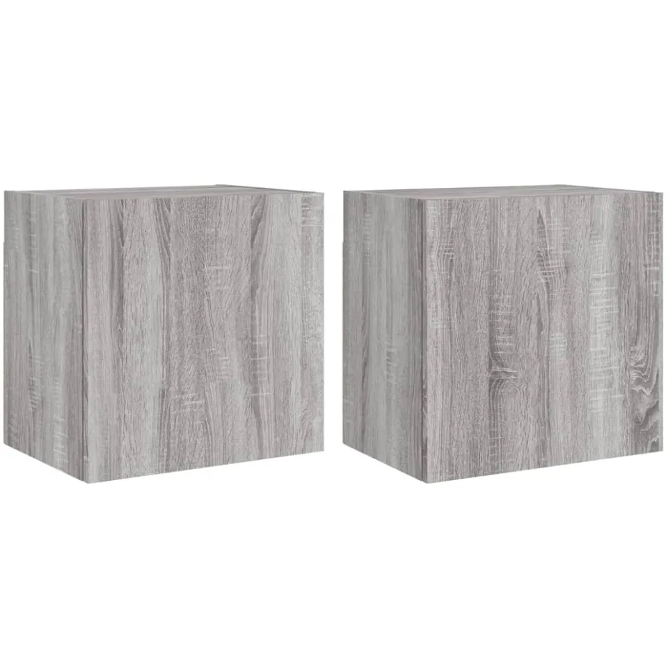 vidaXL Tv-wandmeubels 2 st 40,5x30x40 cm hout grijs sonoma