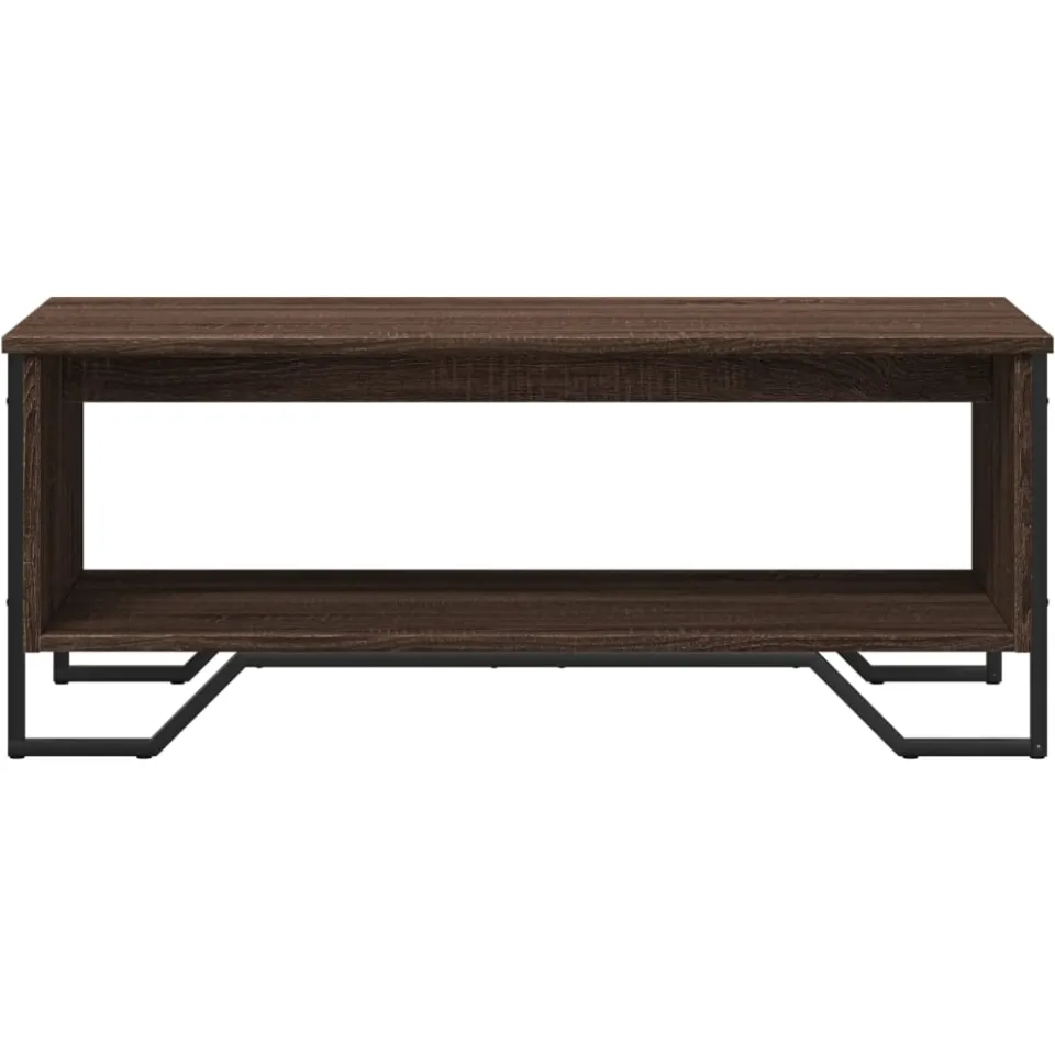 vidaXL Salontafel 100x51x40 cm bewerkt hout bruin eikenkleur