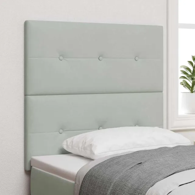vidaXL Hoofdbord Lichtgrijs 90 cm Fluweel