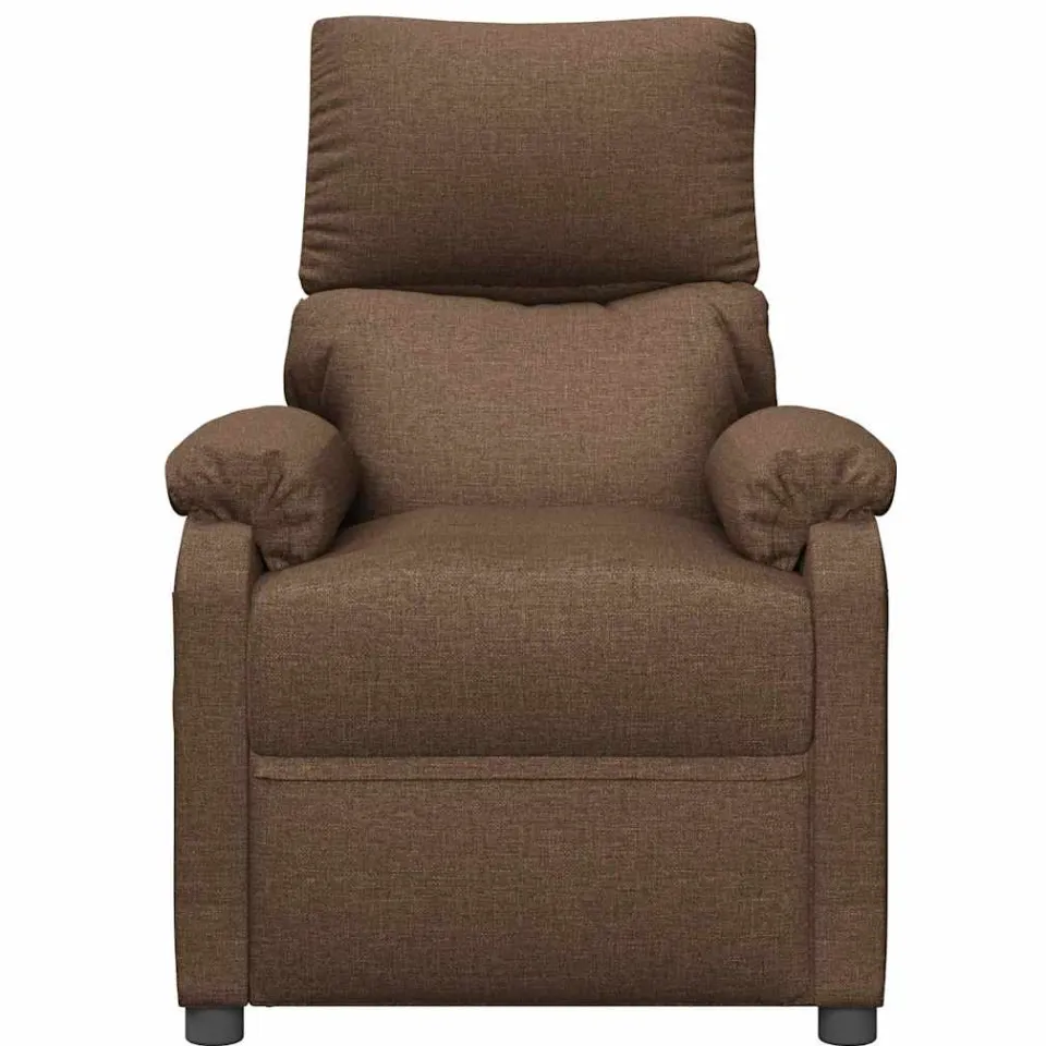 vidaXL Massagestoel elektrisch verstelbaar stof bruin, foto 3