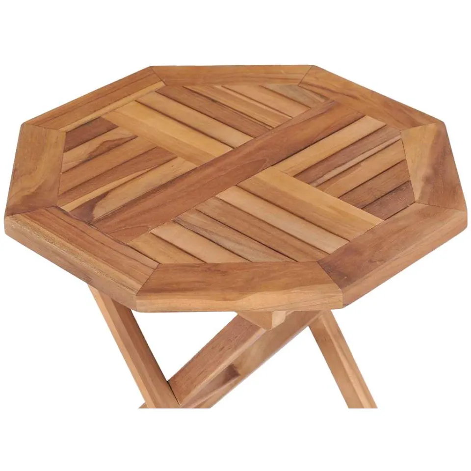 vidaXL Tuintafel inklapbaar 45x45x45 cm massief teakhout bruin, foto 4