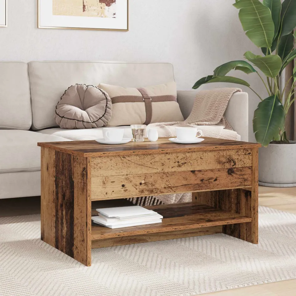 vidaXL Salontafel Oud Hout 80 x 50,5 x 41,5 cm Bewerkt hout bruin, foto 4