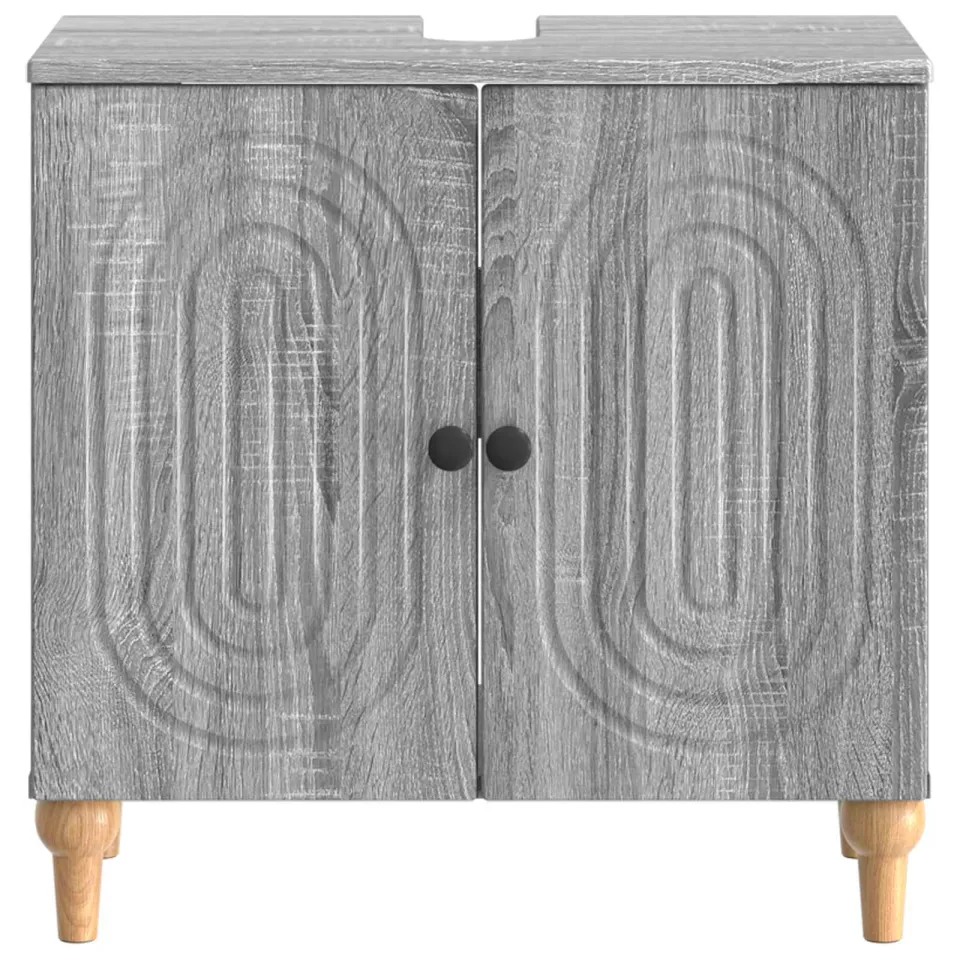 vidaXL Badkamer wastafelkast ALKMAAR Grijs Sonoma 59,5 x 31,5 x 59 cm, foto 4