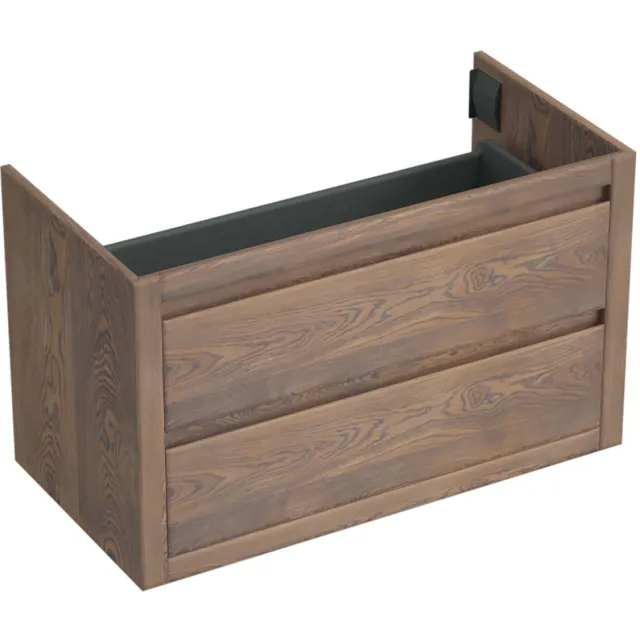 Forzalaqua Onderkast Forzalaqua Gela 100x51x60 Cm 2 Softclose Lades Eiken Havanna Bruin