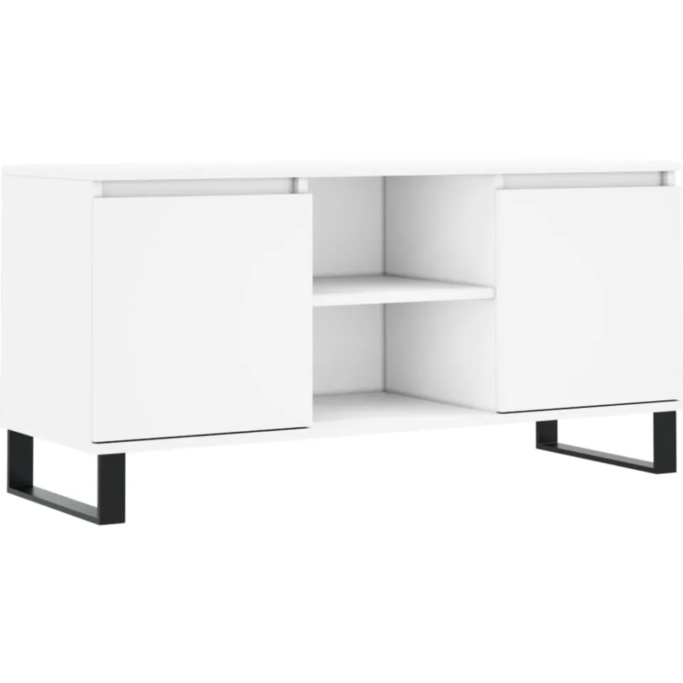 vidaXL Tv-meubel 104x35x50 cm bewerkt hout wit, foto 3