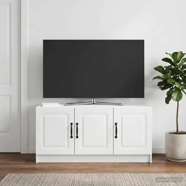 vidaXL TV-kast Hoogglans Wit 99 x 34,5 x 47 cm Bewerkt hout