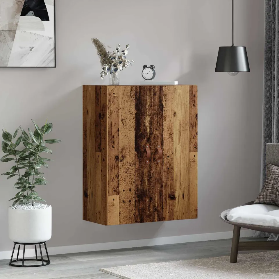 vidaXL Wandkast Oudhout 69,5 x 34 x 90 cm Bewerkt hout bruin, foto 4
