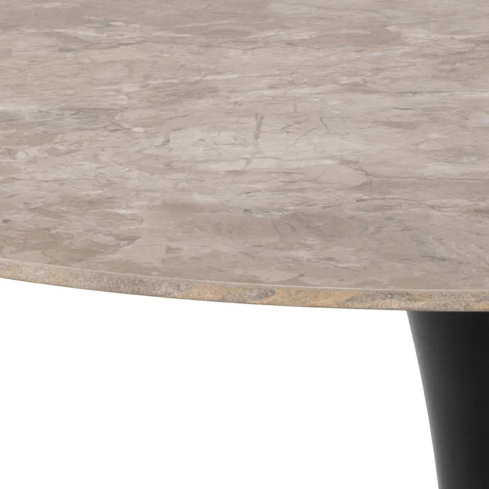 Lisomme Marly ronde eettafel keramiek bruin - Ø90x75 cm, foto 5