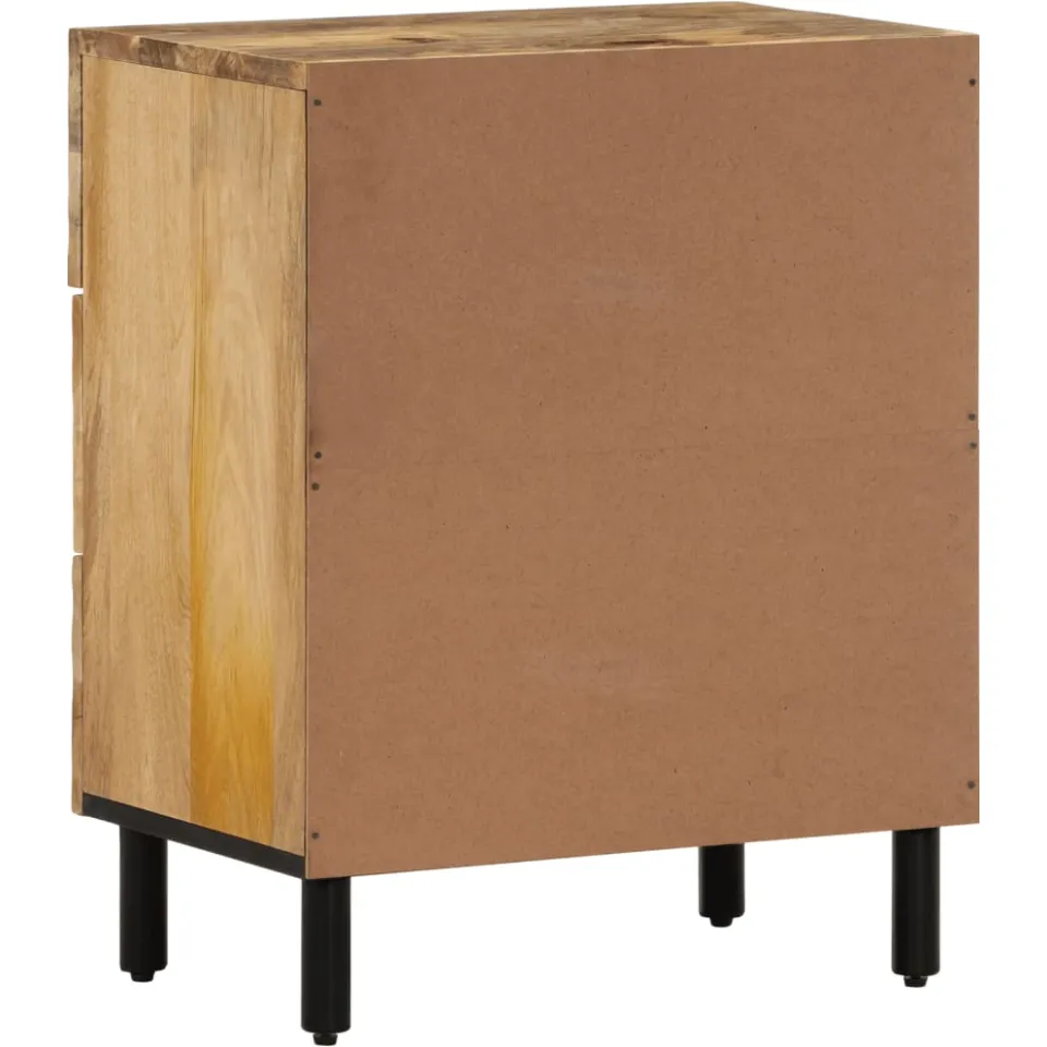 vidaXL Nachtkastje 50x33x60 cm massief mangohout bruin, foto 4