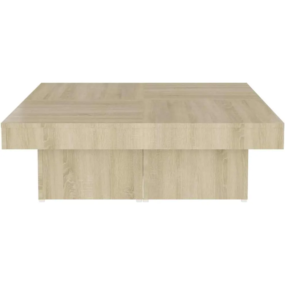 vidaXL Salontafel 90x90x28 cm bewerkt hout sonoma eikenkleurig, foto 3