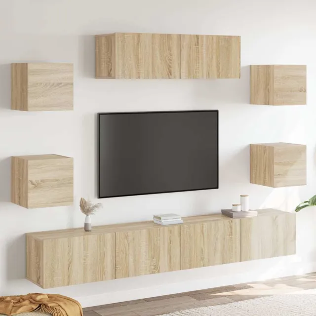 vidaXL 7-delige Tv-meubelset bewerkt hout sonoma eikenkleurig, foto 2