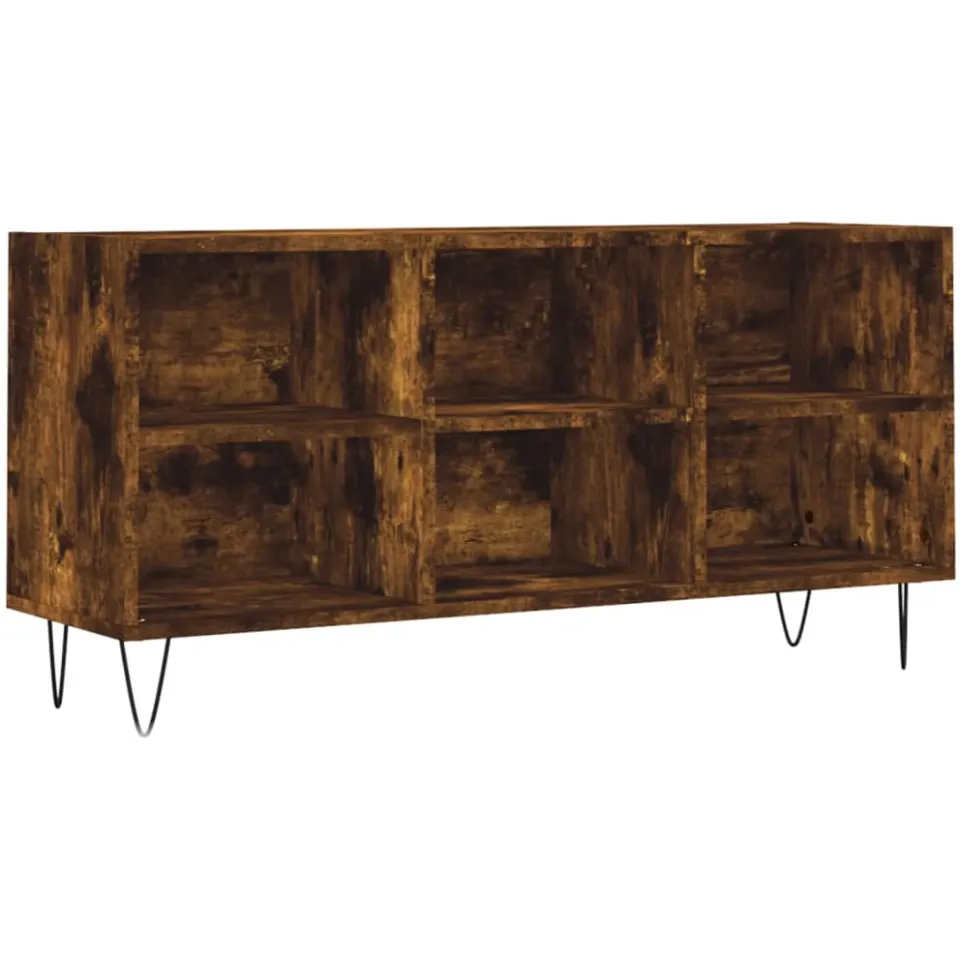 vidaXL Tv-meubel 103,5x30x50 cm bewerkt hout gerookt eikenkleurig, foto 3