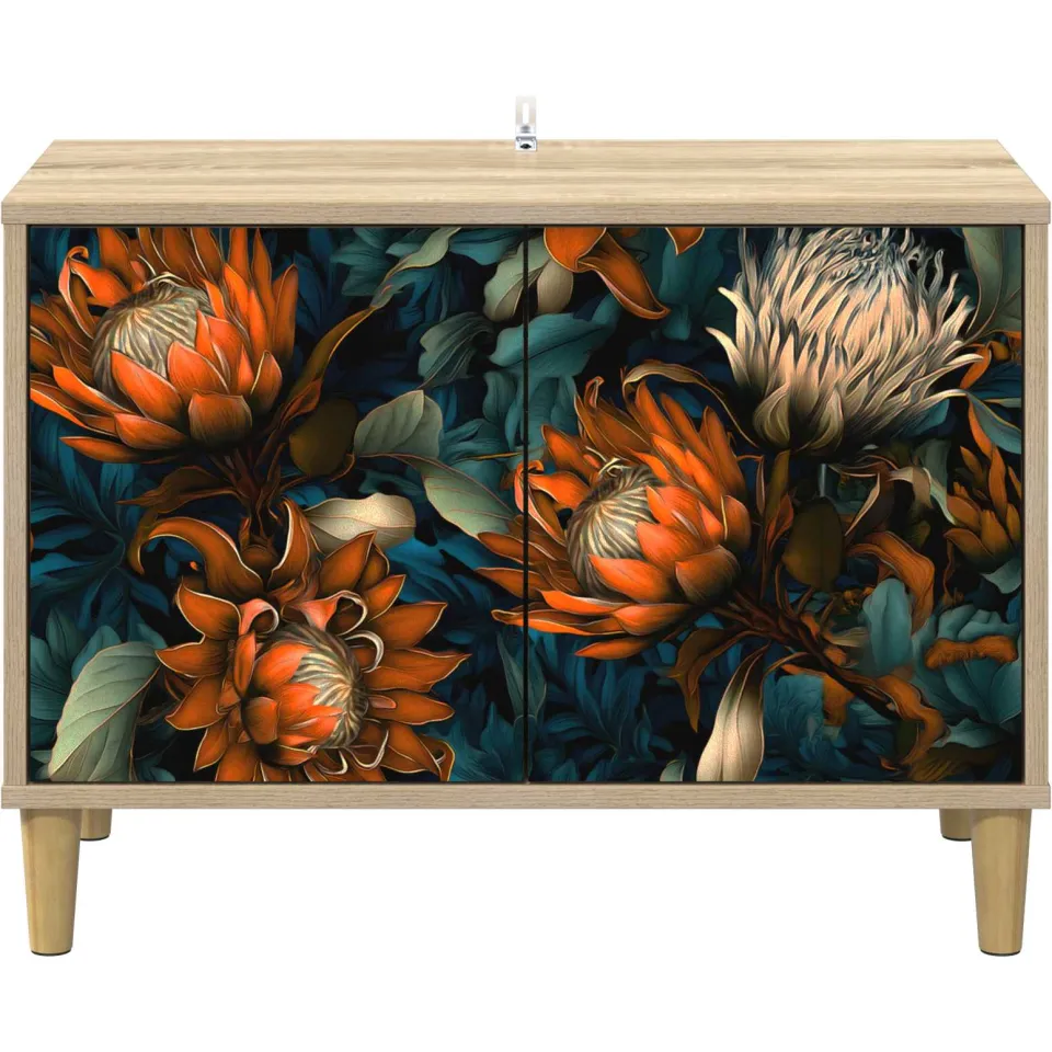 vidaXL Tv-meubel LOCHEM 69 x 33 x 50 cm Sonoma Bewerkt hout bruin, foto 4