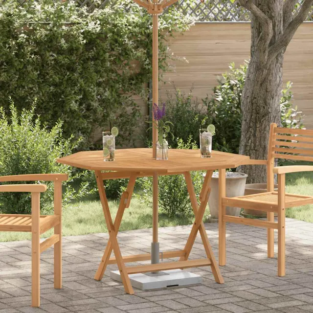 vidaXL Tuintafel inklapbaar 110x110x75 cm massief teakhout bruin, foto 2
