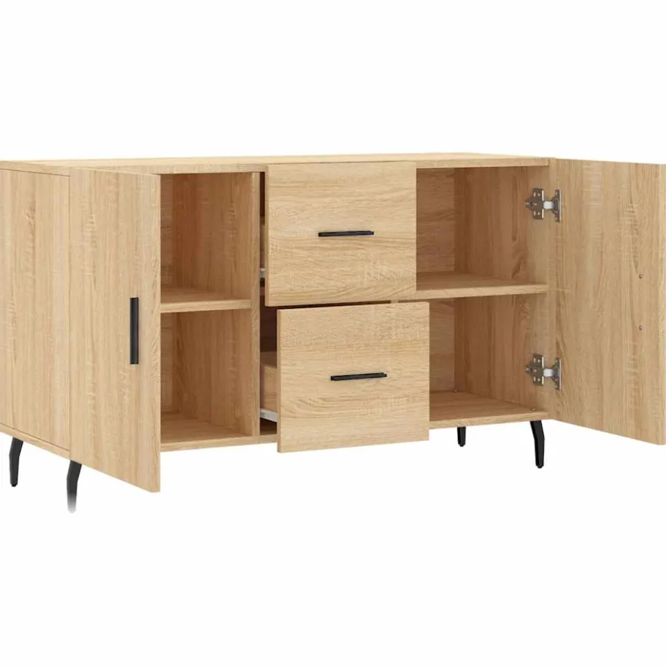 vidaXL Dressoir 100x36x60 cm bewerkt hout sonoma eikenkleurig