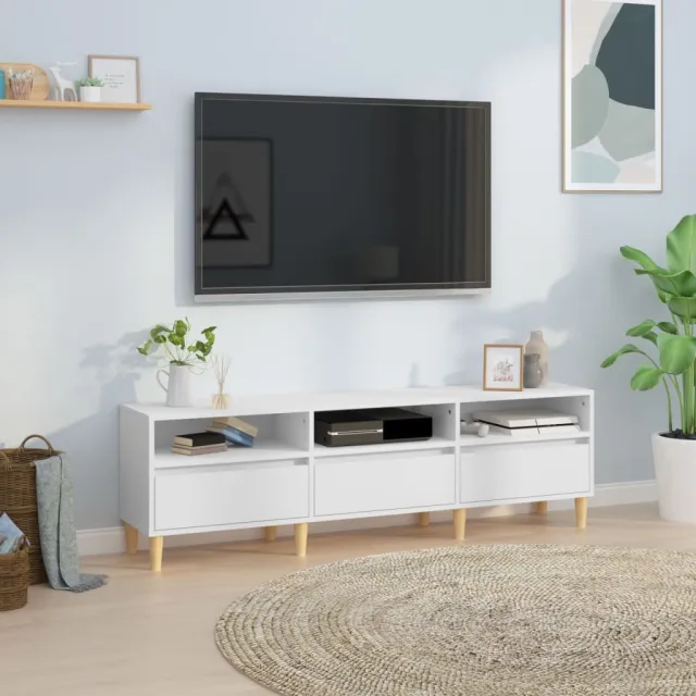 vidaXL Tv-meubel 150x30x44,5 cm bewerkt hout wit, foto 2