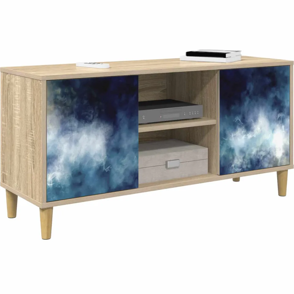 vidaXL Tv-meubel RAALTE 102 x 33 x 50 cm Sonoma Bewerkt hout bruin