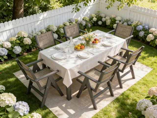 NJLyuhome Outdoor - Allweather tuinstoel 2-stuks set - HIPS met vlechtwerk zitting & rugleuning - Weerbestendig & onderhoudsvriendelijk - Voor terras, tuin & balkon donkergrijs