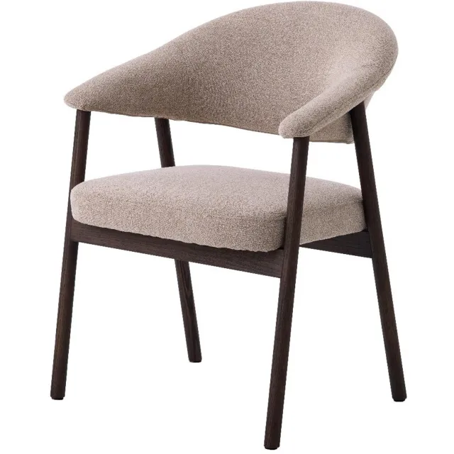 Nordic Home Tisha eetkamerstoel donkerbruin - zand