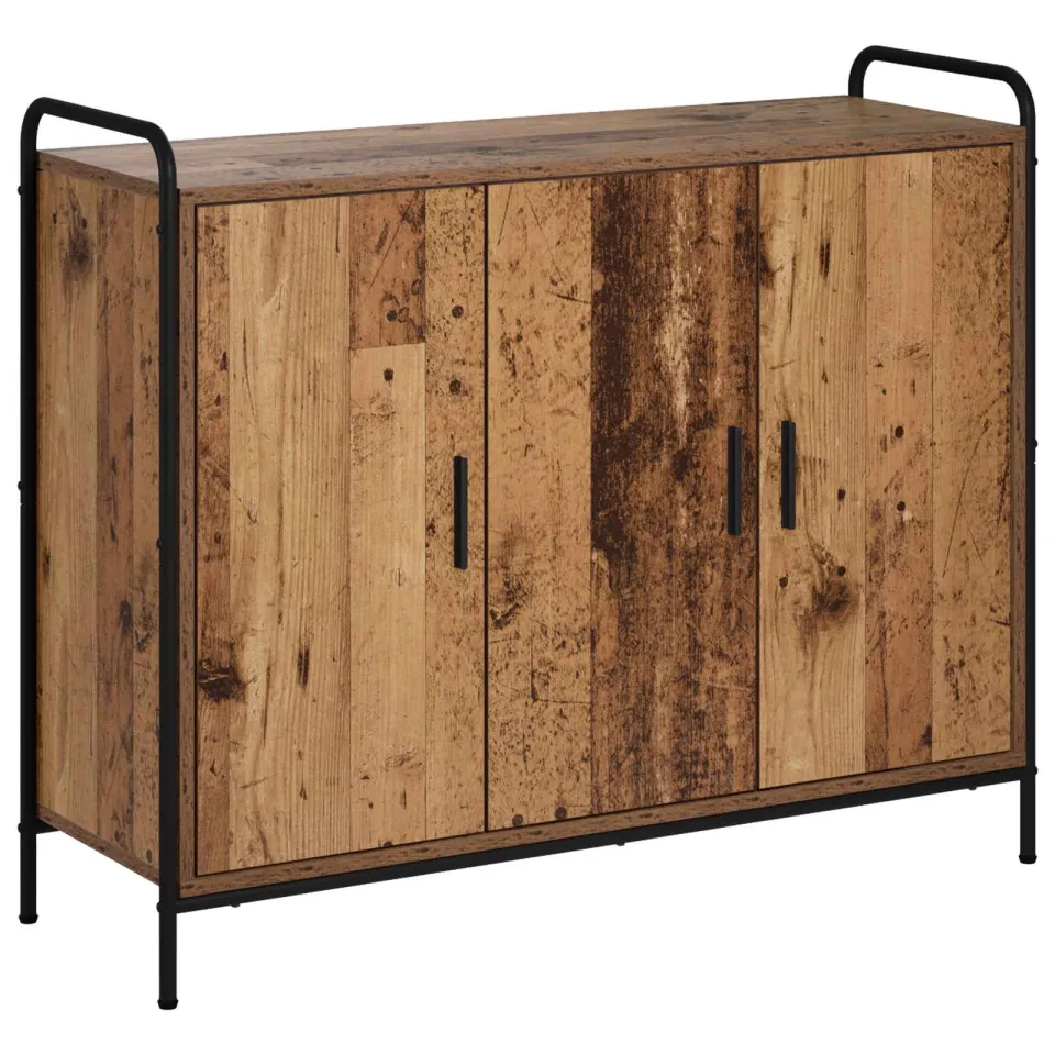 vidaXL Dressoir Oud hout 97 x 33 x 81 cm Bewerkt hout bruin, foto 3