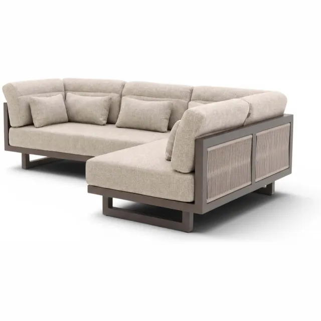 Apple Bee Santorini ROPE Loungeset | Chaise Longue | Rechts | 160 x 240 cm Beige