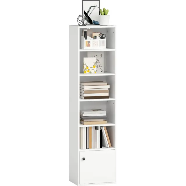 Homcom Boekenplank - Spaanplaat, MDF - 40x30x156cm - Wit
